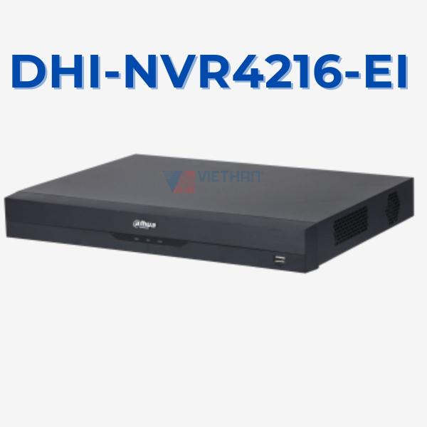 Đầu ghi hình camera IP 16 Kênh 16MP Dahua DHI-NVR4216-EI, Hỗ trợ 4k, 2 ổ cứng 16TB, tính năng AI