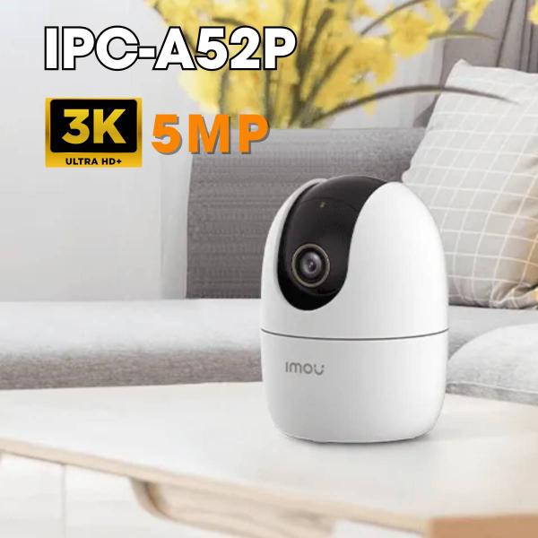 Camera Imou trong nhà A52P – WiFi 3K 5MP, đàm thoại 2 chiều, xoay 360 độ, tích hợp mic và loa, AI thông minh
