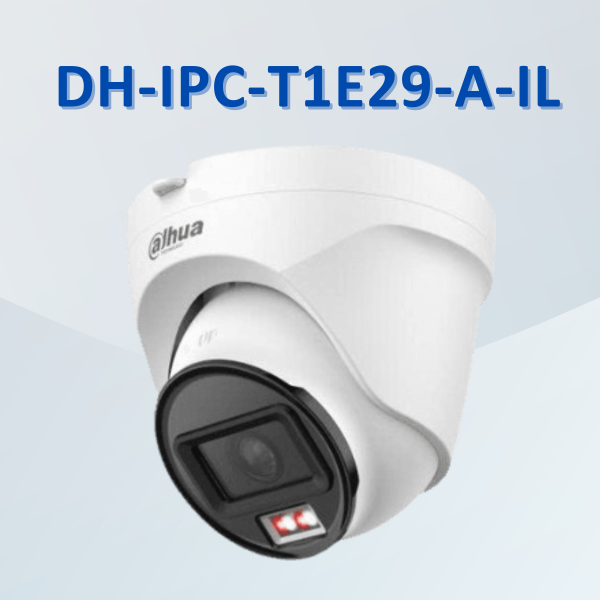 Camera IP ECO Dome 2MP DAHUA DH-IPC-T1E29-A-IL, Đèn LED, tích hợp MIC, phát hiện con người